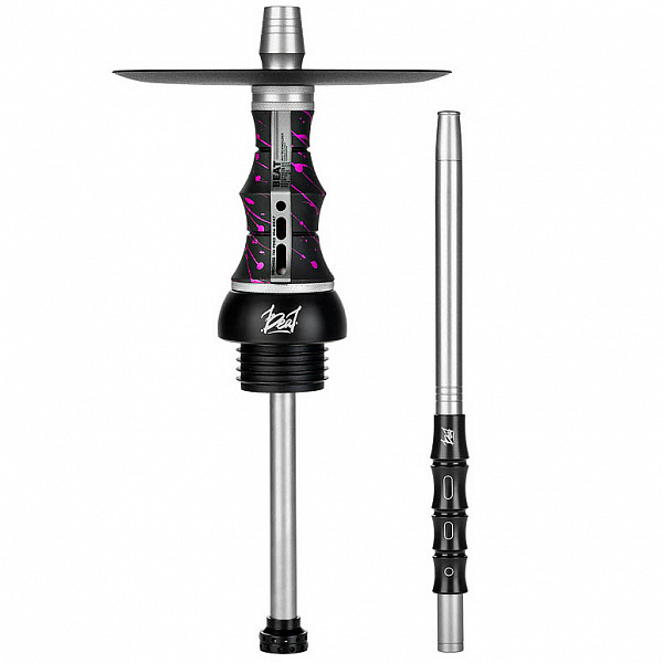 Кальян Alpha Hookah Beat Splash Grumpy прозрачная колба (Черный,Розовый, 40 см) в Краснодаре