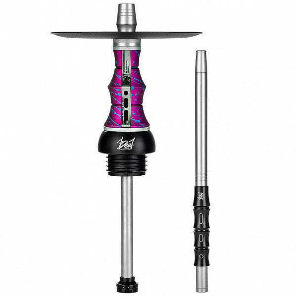 Кальян Alpha Hookah Beat Splash Sleepy прозрачная колба (Розовый,Синий, 40 см) в Краснодаре