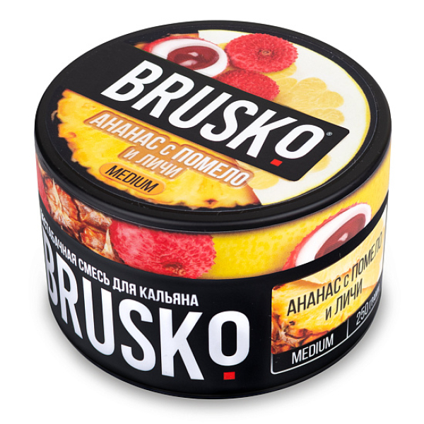 Смесь BRUSKO АНАНАС С ПОМЕЛО И ЛИЧИ (MEDIUM) 250 гр в Краснодаре