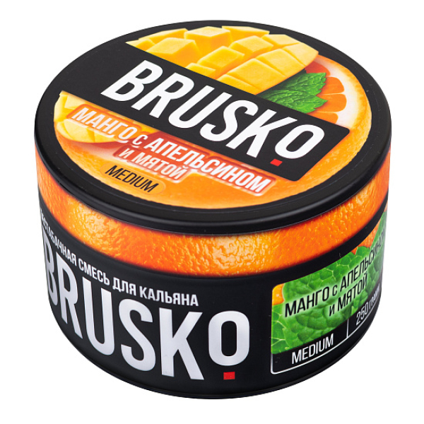 Смесь BRUSKO МАНГО С АПЕЛЬСИНОМ И МЯТОЙ (MEDIUM) 250 гр в Краснодаре