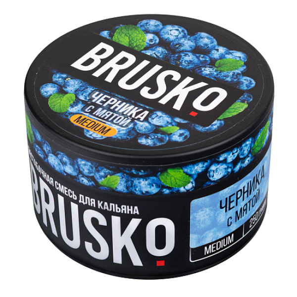 Смесь BRUSKO ЧЕРНИКА С МЯТОЙ (MEDIUM) 250 гр в Краснодаре