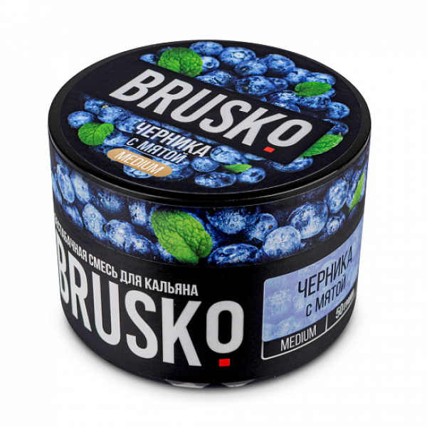 Смесь Brusko Medium Черника с мятой 50 грамм в Краснодаре