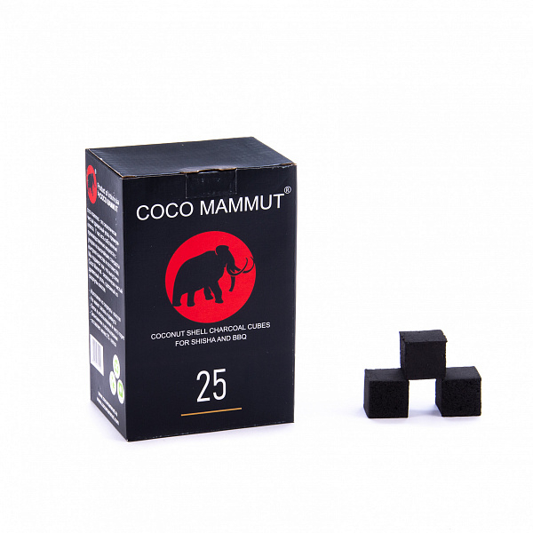 Уголь Cocomammut 25мм для кальяна - 1кг (72 шт) в Краснодаре