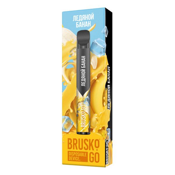 Одноразовая электронная сигарета Brusko Go Ледяной Банан 800 затяжек в Краснодаре