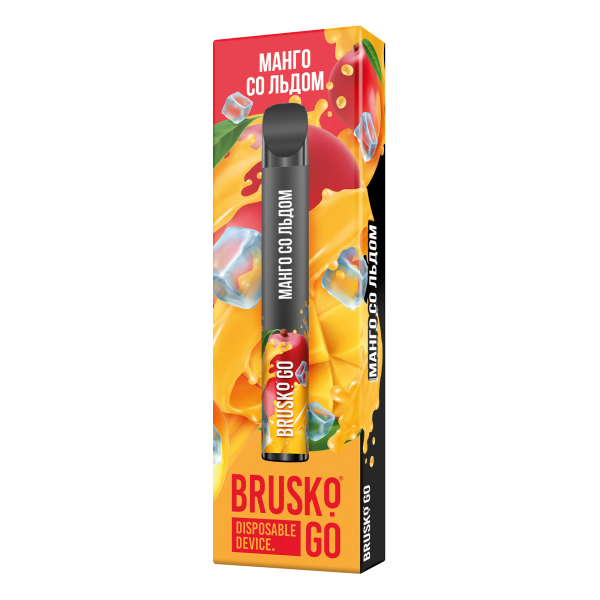 Одноразовая электронная сигарета Brusko Go Манго Со Льдом 800 затяжек в Краснодаре