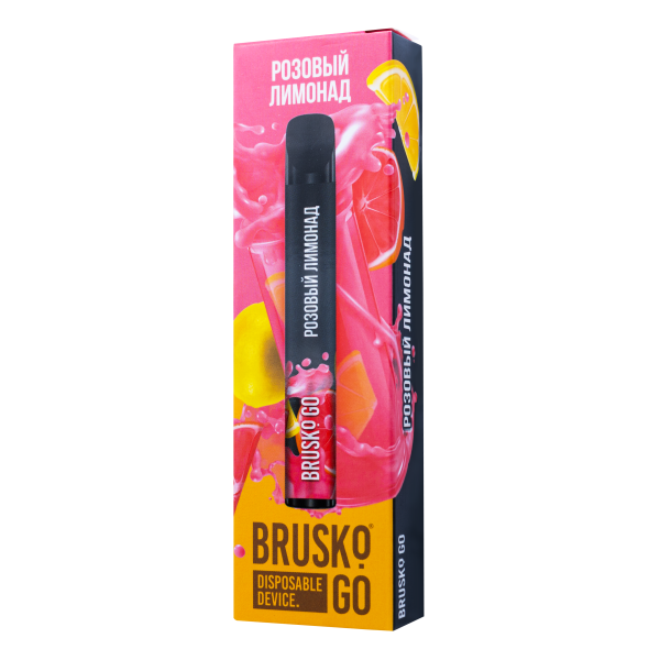 Одноразовая электронная сигарета Brusko Go Розовый Лимонад 800 затяжек в Краснодаре