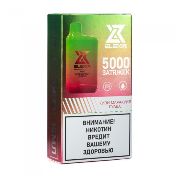 Elexir (Kiwi Passionfruit Guava (Киви маракуйя гуава)), 5000 тяг в Краснодаре