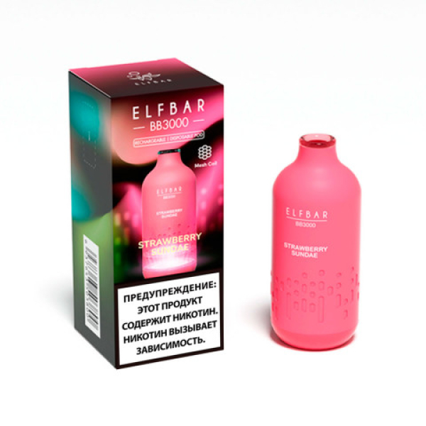 Elfbar BB3000 Мороженое с клубничным джемом, 3000 тяг в Краснодаре