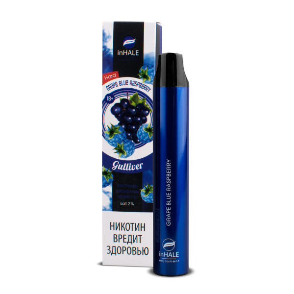 inHale Guliver Hard Grape Blue Raspberry (Ежевика С Виноградом) 1500 затяжек в Краснодаре