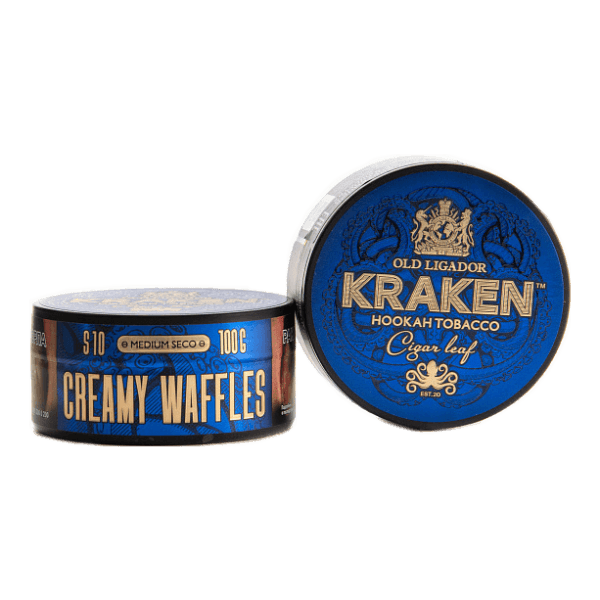 Табак Kraken Medium Seco Creamy Waffles (Сливочные вафли) 100 гр в Краснодаре