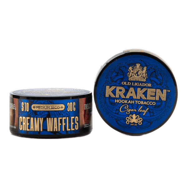 Табак Kraken Medium Seco Creamy Waffles (Сливочные вафли) 30 гр в Краснодаре