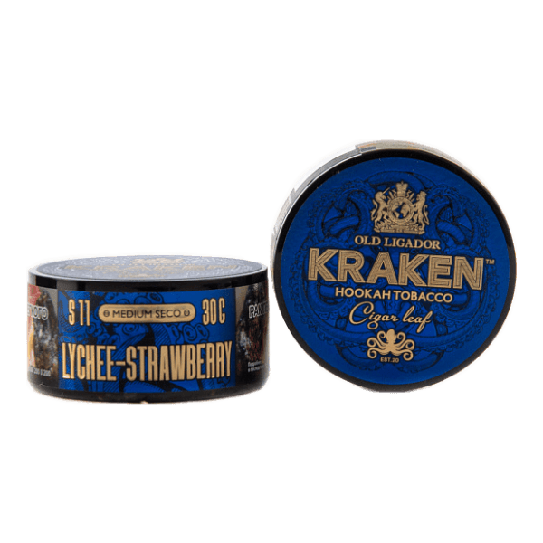 Табак Kraken Medium Seco Lychee strawberry (Личи и клубника) 30 гр в Краснодаре
