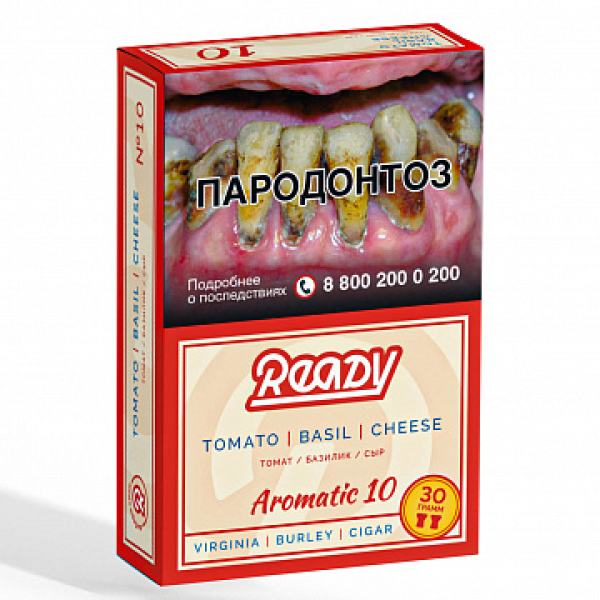 Табак READY №10 TOMATO BASIL CHEESE (Томат Базилик сыр) 30 гр в Краснодаре