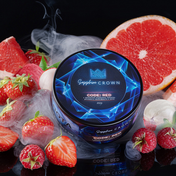Табак Sapphire Crown Code red (Малина клубника) 100 гр в Краснодаре