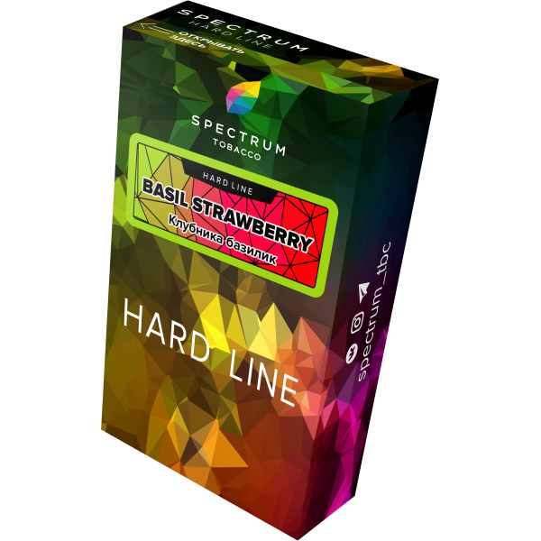 Табак Spectrum Hard basil strawberry 40 грамм в Краснодаре