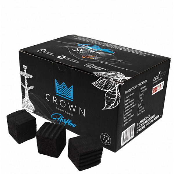 Кокосовый уголь Crown Air-Flow 25 мм в Краснодаре
