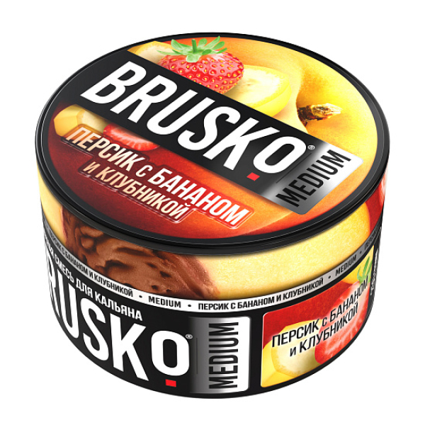 Смесь Brusko Персик с бананом и клубникой 250 гр в Краснодаре