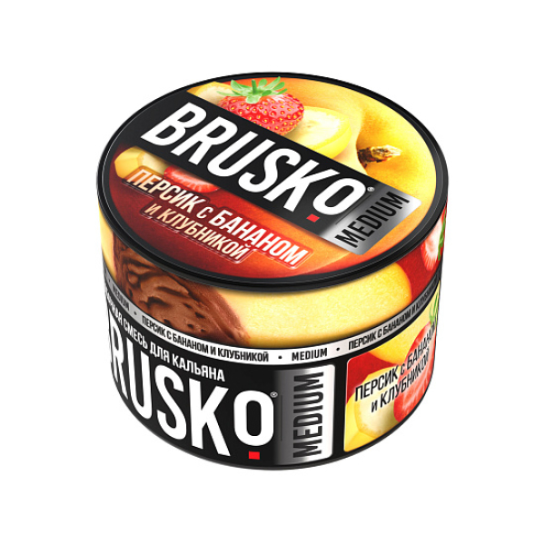 Смесь Brusko Персик с бананом и клубникой 50 гр в Краснодаре