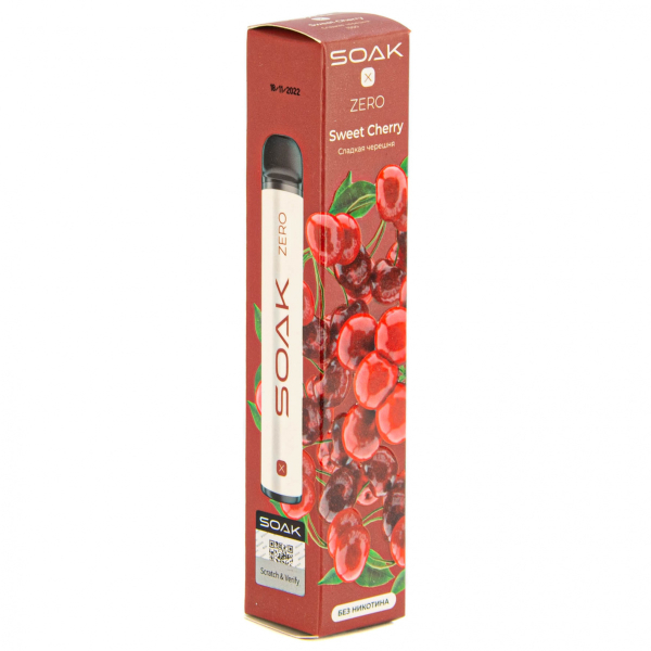 SOAK X ZERO Sweet cherry 1500 затяжек (без никотина) в Краснодаре