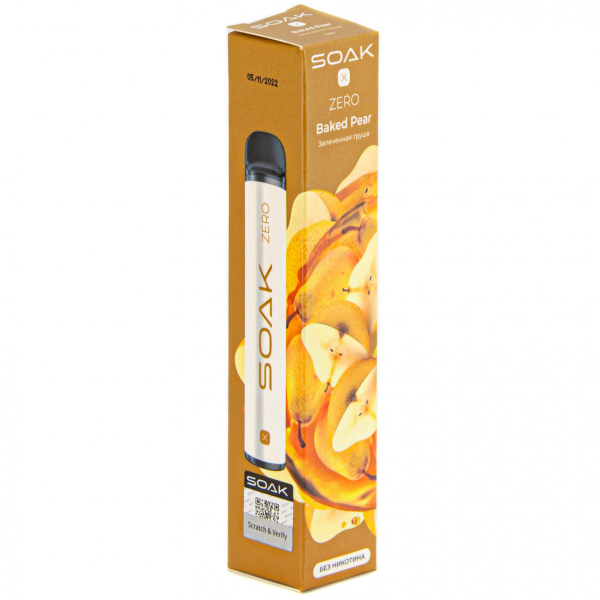 SOAK X ZERO Baked pear 1500 затяжек (без никотина) в Краснодаре
