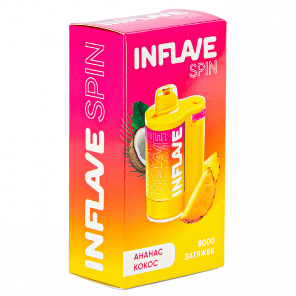 INFLAVE SPIN Ананас кокос (8000 затяжек) в Краснодаре