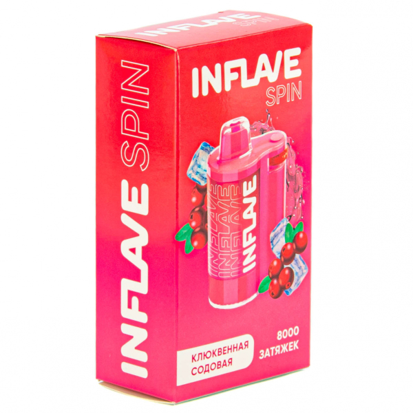 INFLAVE SPIN Клюквенная содовая (8000 затяжек) в Краснодаре