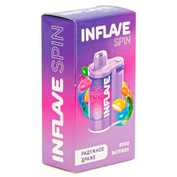 INFLAVE SPIN Радужное драже (8000 затяжек) в Краснодаре