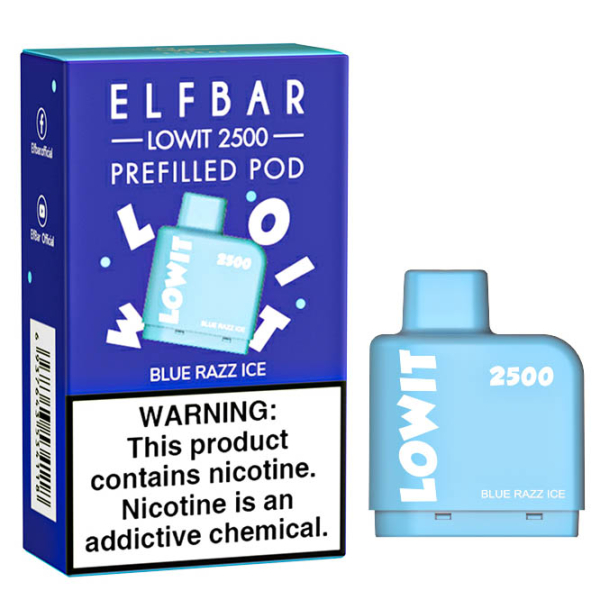 Картридж Elf Bar Lowit 2500 20 мг, 6 мл (Blue Razz Ice) в Краснодаре
