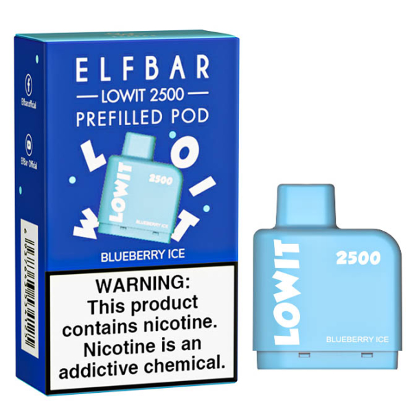 Картридж Elf Bar Lowit 2500 20 мг, 6 мл (Blueberry Ice) в Краснодаре