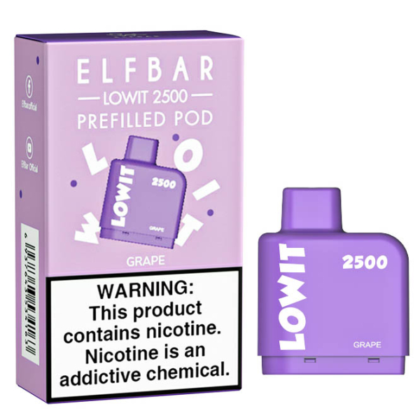 Картридж Elf Bar Lowit 2500 20 мг, 6 мл (Grape) в Краснодаре