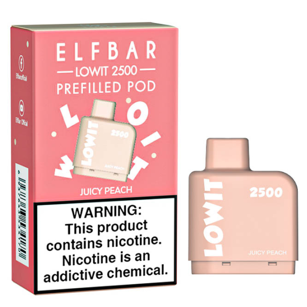 Картридж Elf Bar Lowit 2500 20 мг, 6 мл (Juicy Peach) в Краснодаре