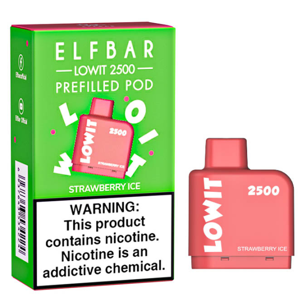Картридж Elf Bar Lowit 2500 20 мг, 6 мл (Strawberry Ice) в Краснодаре
