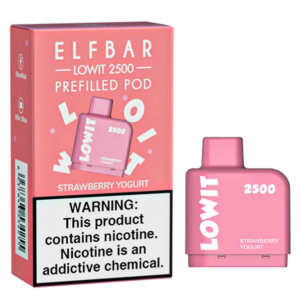 Картридж Elf Bar Lowit 2500 20 мг, 6 мл (Strawberry Yogurt) в Краснодаре