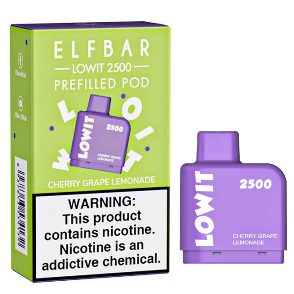 Картридж Elf Bar Lowit 2500 20 мг, 6 мл (Cherry Grape Lemonade) в Краснодаре
