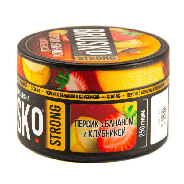 Смесь Brusko Strong персик с бананом и клубникой  250 гр в Краснодаре