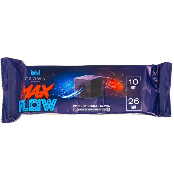 Уголь Crown Maxflow Кокосовый 10 Шт (26 Мм) в Краснодаре