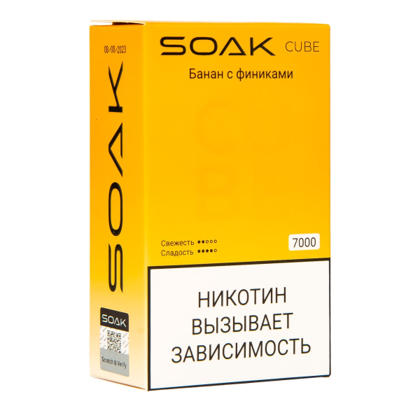 Soak Cube Банан С Финиками 7000 Затяжек в Краснодаре