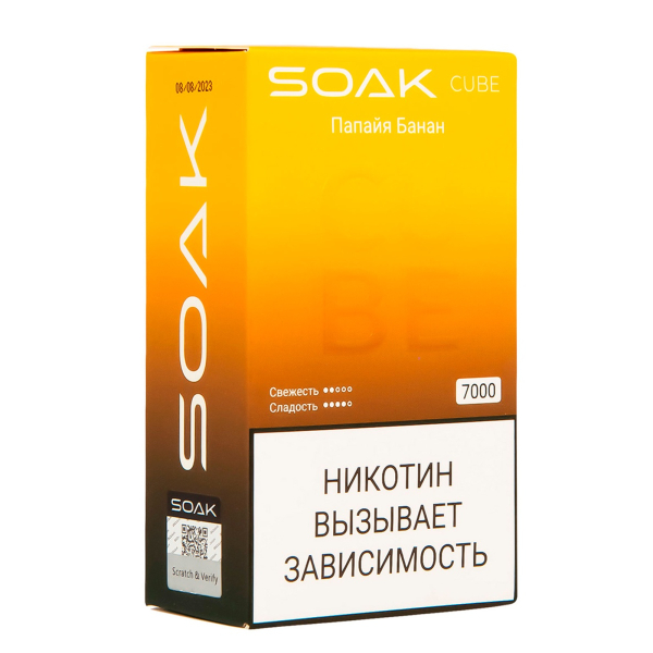 Soak Cube Папайя Банан 7000 Затяжек в Краснодаре