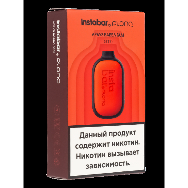 Plonq Instabar Арбуз Баббл Гам (5000 Затяжек) 20 Мг в Краснодаре