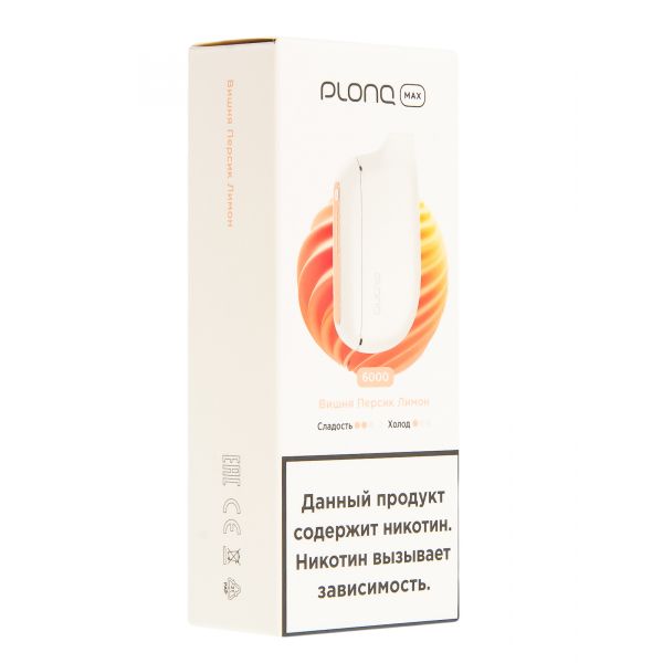 Plonq Max Вишня Персик Лимон (6000 Затяжек) 20 Мг в Краснодаре
