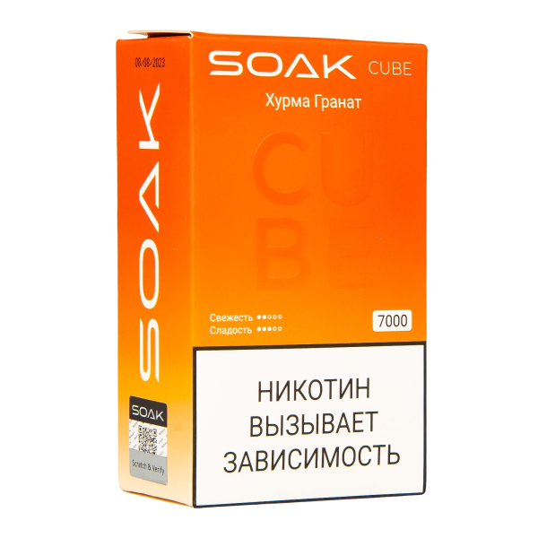 Soak Cube Хурма Гранат 7000 Затяжек в Краснодаре