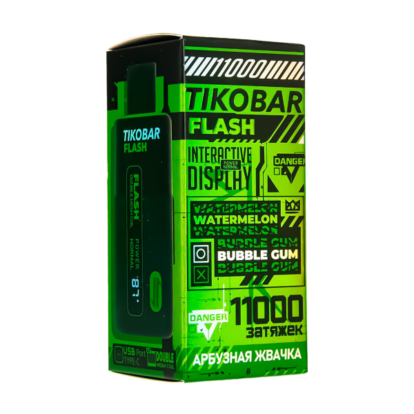Электронка Tikobar Flash Арбузная Жвачка 11000 Затяжек в Краснодаре