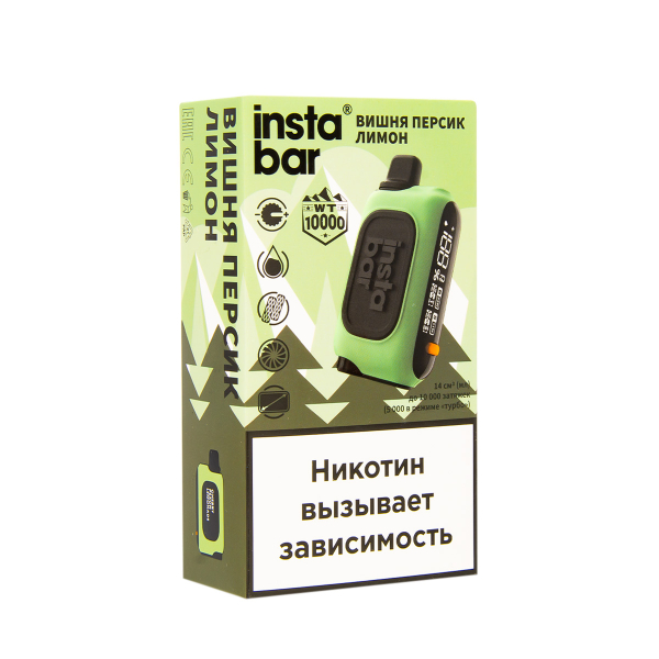 Электронка Plonq Instabar Вишня Персик Лимон (10000 Затяжек) 20 Мг в Краснодаре