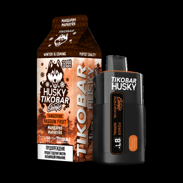 Электронка Tikobar Husky Сибирь Мандарин Маракуйя 12000 Затяжек в Краснодаре