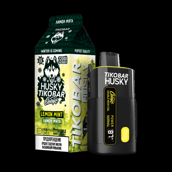 Электронка Tikobar Husky Сибирь Лимон Мята 12000 Затяжек в Краснодаре