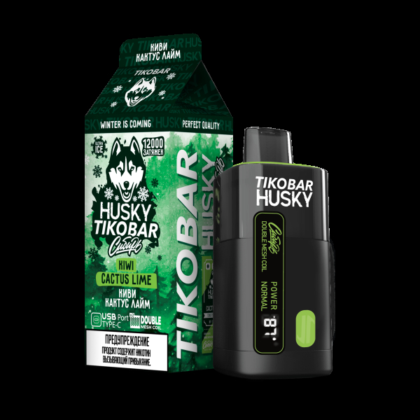 Электронка Tikobar Husky Сибирь Киви Кактус Лайм 12000 Затяжек в Краснодаре