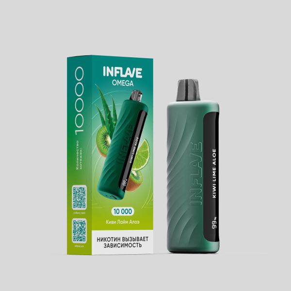 Электронка Inflave Omega Киви Лайм Алоэ (10000 Затяжек) в Краснодаре