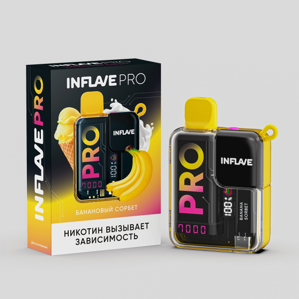 Электронка Inflave Pro Банановый Сорбет (7000 Затяжек) в Краснодаре