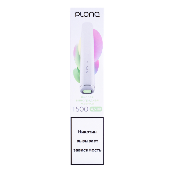 Электронка Plonq Plus Виноградная Жвачка (1500 Затяжек) 20 Мг в Краснодаре