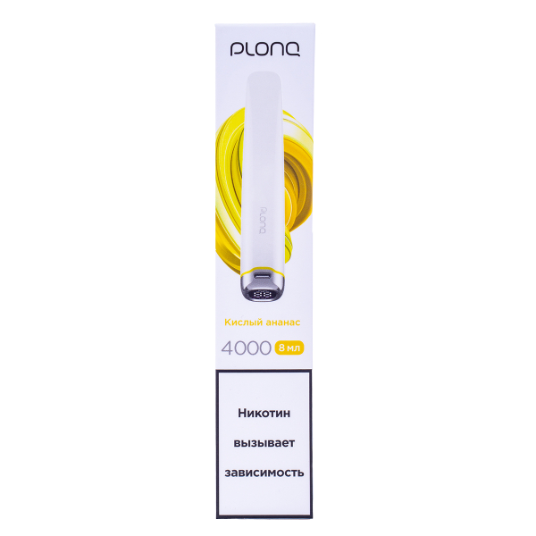 Электронка Plonq Plus Pro Кислый Ананас (4000 Затяжек) 20 Мг в Краснодаре